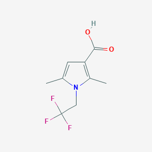 molecular formula C9H10F3NO2 B3388413 2,5-dimethyl-1-(2,2,2-trifluoroethyl)-1H-pyrrole-3-carboxylic acid CAS No. 873790-28-4