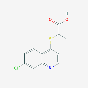 molecular formula C12H10ClNO2S B3388441 2-[(7-Chloroquinolin-4-yl)sulfanyl]propanoic acid CAS No. 874487-44-2