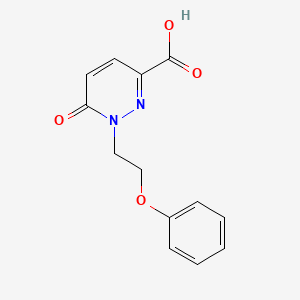 molecular formula C13H12N2O4 B3388457 6-Oxo-1-(2-phenoxyethyl)-1,6-dihydropyridazine-3-carboxylic acid CAS No. 874623-61-7
