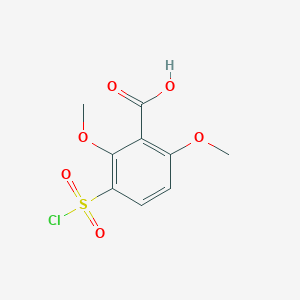 molecular formula C9H9ClO6S B3388478 3-(Chlorosulfonyl)-2,6-dimethoxybenzoic acid CAS No. 874841-03-9