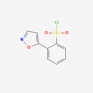 molecular formula C9H6ClNO3S B3388484 2-(1,2-Oxazol-5-yl)benzene-1-sulfonyl chloride CAS No. 87488-64-0
