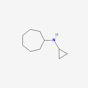 molecular formula C10H19N B3388500 N-cyclopropylcycloheptanamine CAS No. 876-13-1