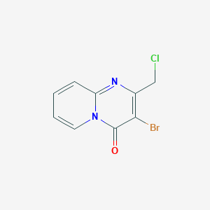 molecular formula C9H6BrClN2O B3388519 3-bromo-2-(chloromethyl)-4H-pyrido[1,2-a]pyrimidin-4-one CAS No. 87779-01-9
