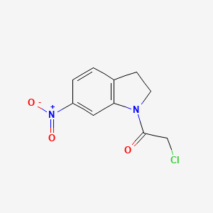 molecular formula C10H9ClN2O3 B3388535 2-chloro-1-(6-nitro-2,3-dihydro-1H-indol-1-yl)ethan-1-one CAS No. 87866-12-4