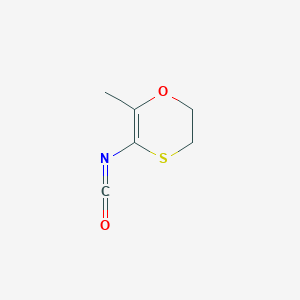 B3388598 5-Isocyanato-6-methyl-2,3-dihydro-1,4-oxathiine CAS No. 88258-66-6