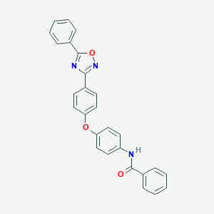 molecular formula C27H19N3O3 B338861 N-[4-[4-(5-phenyl-1,2,4-oxadiazol-3-yl)phenoxy]phenyl]benzamide 