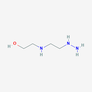 molecular formula C4H13N3O B3388612 2-[(2-Hydrazinylethyl)amino]ethan-1-ol CAS No. 88303-65-5