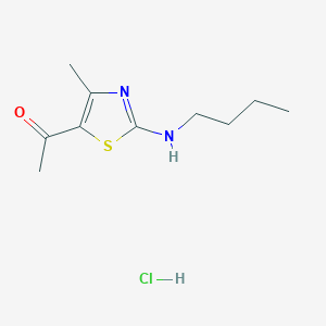 molecular formula C10H17ClN2OS B3388618 1-[2-(Butylamino)-4-methyl-1,3-thiazol-5-yl]ethan-1-one hydrochloride CAS No. 88323-90-4