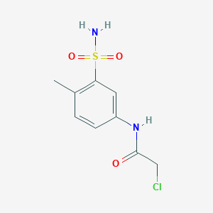 molecular formula C9H11ClN2O3S B3388664 2-chloro-N-(4-methyl-3-sulfamoylphenyl)acetamide CAS No. 885461-12-1
