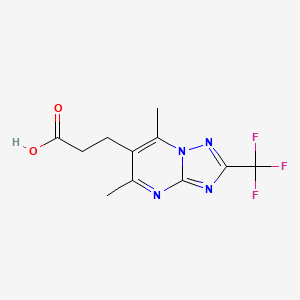 3-[5,7-Dimethyl-2-(trifluoromethyl)-[1,2,4]triazolo[1,5-a]pyrimidin-6-yl]propanoic acid