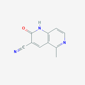 molecular formula C10H7N3O B3388727 5-methyl-2-oxo-1H-1,6-naphthyridine-3-carbonitrile CAS No. 88877-04-7