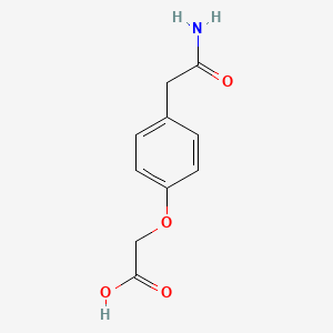 molecular formula C10H11NO4 B3388743 2-[4-(Carbamoylmethyl)phenoxy]acetic acid CAS No. 890122-56-2
