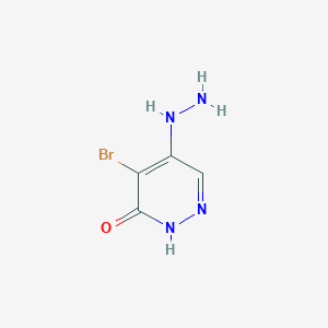 molecular formula C4H5BrN4O B3388769 4-Bromo-5-hydrazinylpyridazin-3(2h)-one CAS No. 89123-59-1