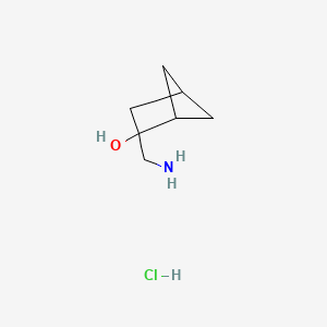 molecular formula C7H14ClNO B3388872 Bicyclo[2.1.1]hexan-2-ol, 2-(aminomethyl)-, hydrochloride CAS No. 89448-35-1