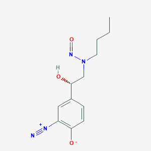 molecular formula C12H16N4O3 B033889 (S)-4-(2-(Butylnitrosoamino)-1-hydroxyethyl)-6-diazo-2,4-cyclohexadien-1-one CAS No. 108333-73-9