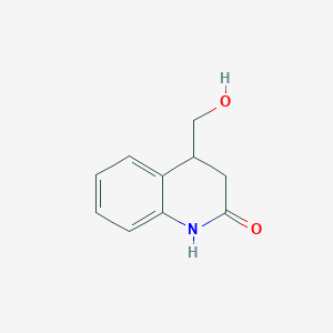 molecular formula C10H11NO2 B3388968 4-(Hydroxymethyl)-1,2,3,4-tetrahydroquinolin-2-one CAS No. 90097-49-7