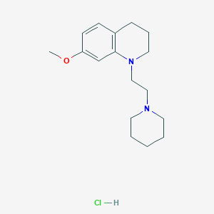 Quinoline, 1,2,3,4-tetrahydro-7-methoxy-1-(2-piperidinoethyl)-, monohydrochloride