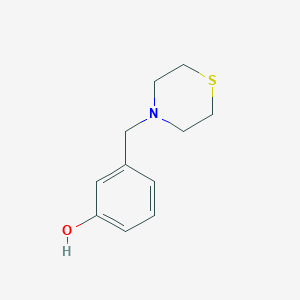 molecular formula C11H15NOS B3389010 3-(thiomorpholin-4-ylmethyl)phenol CAS No. 90287-65-3