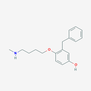molecular formula C18H23NO2 B033891 3-Benzyl-4-[4-(methylamino)butoxy]phenol CAS No. 101686-64-0