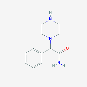 molecular formula C12H17N3O B3389261 2-Phenyl-2-(piperazin-1-yl)acetamide CAS No. 923163-42-2