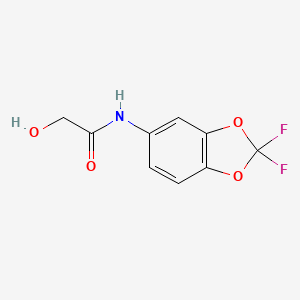 molecular formula C9H7F2NO4 B3389299 N-(2,2-difluoro-2H-1,3-benzodioxol-5-yl)-2-hydroxyacetamide CAS No. 926188-28-5