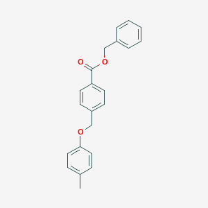 molecular formula C22H20O3 B338953 Benzyl 4-[(4-methylphenoxy)methyl]benzoate 