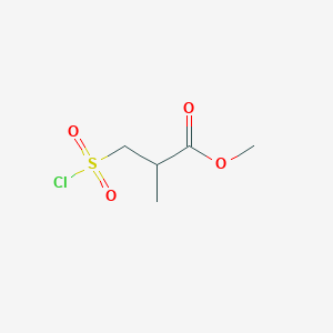 molecular formula C5H9ClO4S B3389538 Methyl 3-(chlorosulfonyl)-2-methylpropanoate CAS No. 927966-06-1