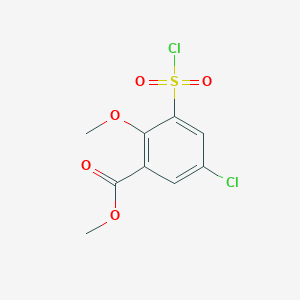 Methyl 5-chloro-3-(chlorosulfonyl)-2-methoxybenzoate