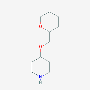 molecular formula C11H21NO2 B3389637 4-(Oxan-2-ylmethoxy)piperidine CAS No. 933716-34-8