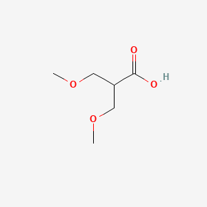 molecular formula C6H12O4 B3389677 3-Methoxy-2-(methoxymethyl)propanoic acid CAS No. 934187-35-6