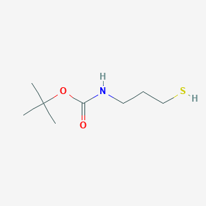 molecular formula C8H17NO2S B3389686 3-[(Tert-butoxy)carbonyl]amino-1-propanethiol CAS No. 93472-93-6