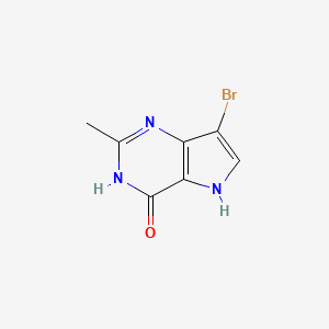 molecular formula C7H6BrN3O B3389710 7-Bromo-2-methyl-1H-pyrrolo[3,2-d]pyrimidin-4(5H)-one CAS No. 93587-24-7