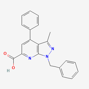 1-benzyl-3-methyl-4-phenyl-1H-pyrazolo[3,4-b]pyridine-6-carboxylic acid