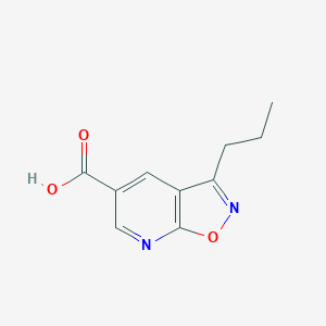 molecular formula C10H10N2O3 B3390091 3-Propyl-[1,2]oxazolo[5,4-b]pyridine-5-carboxylic acid CAS No. 953885-65-9