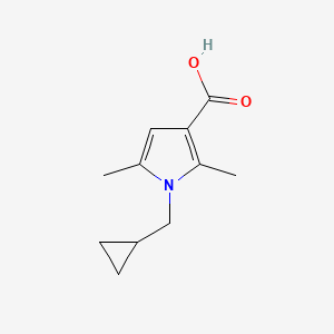 molecular formula C11H15NO2 B3390125 1-(cyclopropylmethyl)-2,5-dimethyl-1H-pyrrole-3-carboxylic acid CAS No. 953906-47-3