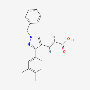 molecular formula C21H20N2O2 B3390252 (2E)-3-[1-benzyl-3-(3,4-dimethylphenyl)-1H-pyrazol-4-yl]acrylic acid CAS No. 956354-02-2