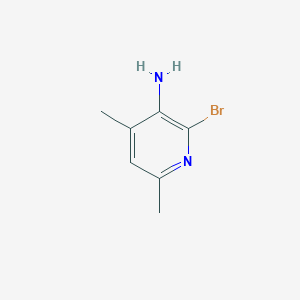 molecular formula C7H9BrN2 B033904 3-Amino-2-bromo-4,6-dimethylpyridine CAS No. 104829-98-3