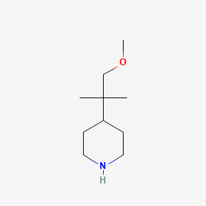 molecular formula C10H21NO B3390457 4-(1-Methoxy-2-methylpropan-2-yl)piperidine CAS No. 99203-27-7