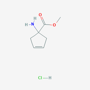 molecular formula C7H12ClNO2 B3390478 Methyl 1-aminocyclopent-3-ene-1-carboxylate hydrochloride CAS No. 1000386-67-3