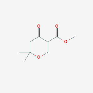 molecular formula C9H14O4 B3390771 Methyl 6,6-dimethyl-4-oxooxane-3-carboxylate CAS No. 1228386-26-2