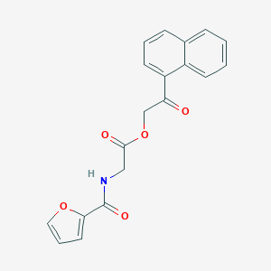 molecular formula C19H15NO5 B339079 2-(1-NAPHTHYL)-2-OXOETHYL 2-[(2-FURYLCARBONYL)AMINO]ACETATE 