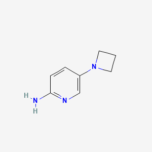 molecular formula C8H11N3 B3390790 5-(Azetidin-1-yl)pyridin-2-amine CAS No. 1240618-19-2