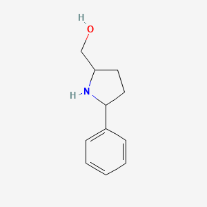 molecular formula C11H15NO B3390814 (5-phenylpyrrolidin-2-yl)methanol CAS No. 1248551-35-0