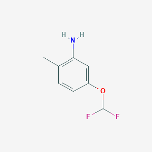 molecular formula C8H9F2NO B3390898 5-(Difluoromethoxy)-2-methylaniline CAS No. 1261438-04-3
