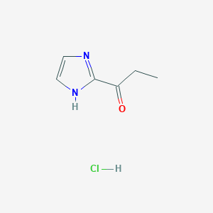 molecular formula C6H9ClN2O B3390979 1-(1H-Imidazol-2-yl)propan-1-one hydrochloride CAS No. 1314916-37-4