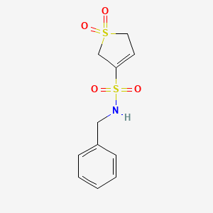 molecular formula C11H13NO4S2 B3391107 N-Benzyl-1,1-dioxo-2,5-dihydro-1lambda6-thiophene-3-sulfonamide CAS No. 1384428-04-9
