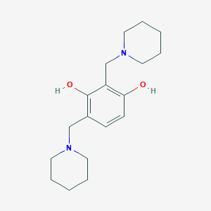 molecular formula C18H28N2O2 B033913 1,3-Benzenediol, 2,4-bis(1-piperidinylmethyl)- CAS No. 108118-36-1