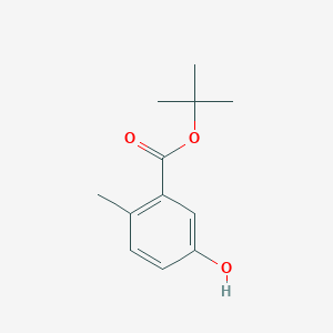 molecular formula C12H16O3 B3391355 tert-Butyl 5-hydroxy-2-methylbenzoate CAS No. 162213-79-8