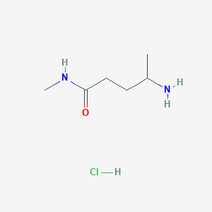 molecular formula C6H15ClN2O B3391446 4-Amino-N-methylpentanamide hydrochloride CAS No. 1803581-58-9
