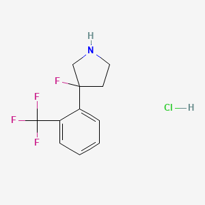 3-Fluoro-3-[2-(trifluoromethyl)phenyl]pyrrolidine hydrochloride